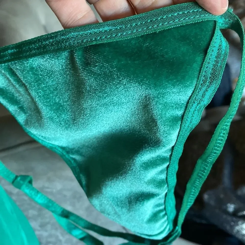 Just Sexy plus size Christmas Lingerie Set Emerald Green
